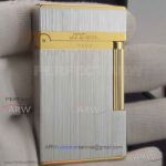 AAA Clone S.T. Dupont Ligne 2 Lighter On Sale - Brushed Palladium And Gold Finish